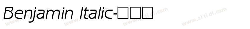Benjamin Italic字体转换